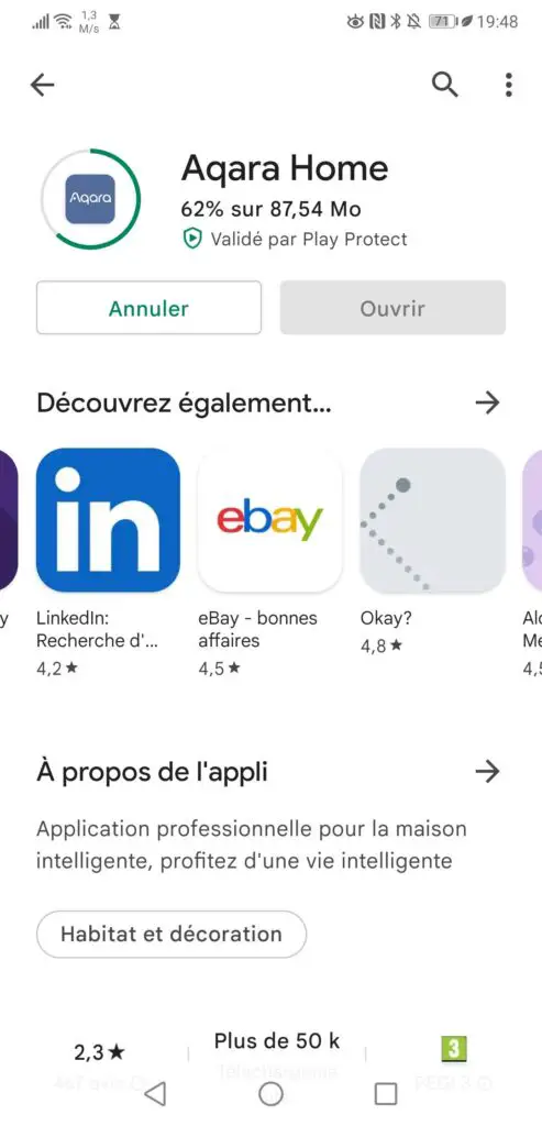 aqara home dans Google Play Store