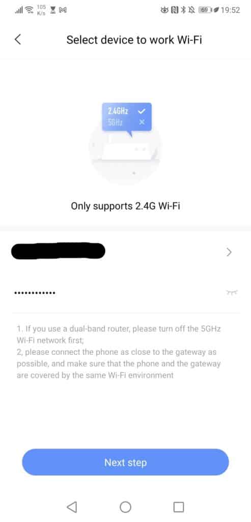 connexion de aqara home au réseau wifi