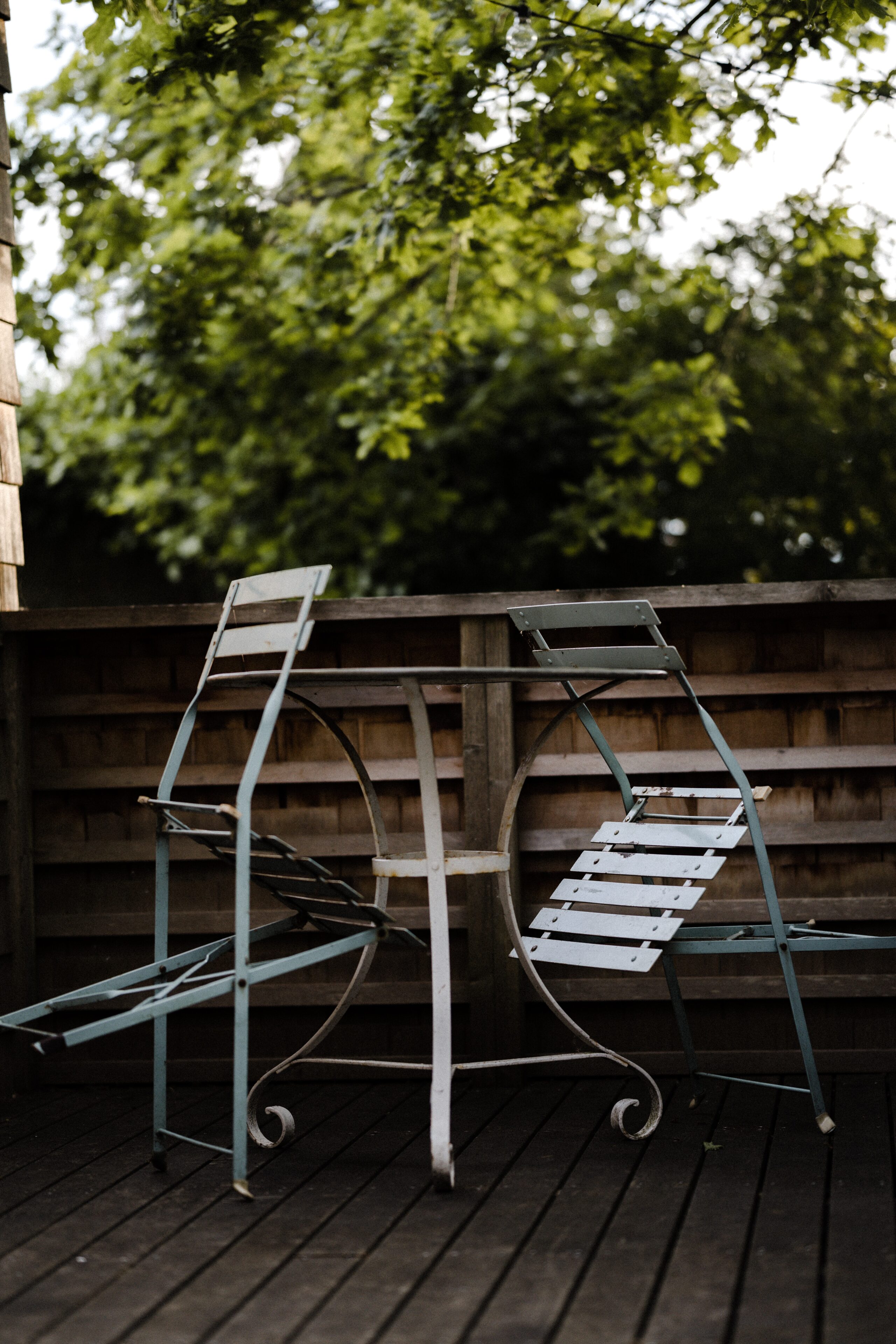 les chaises de jardin en metal