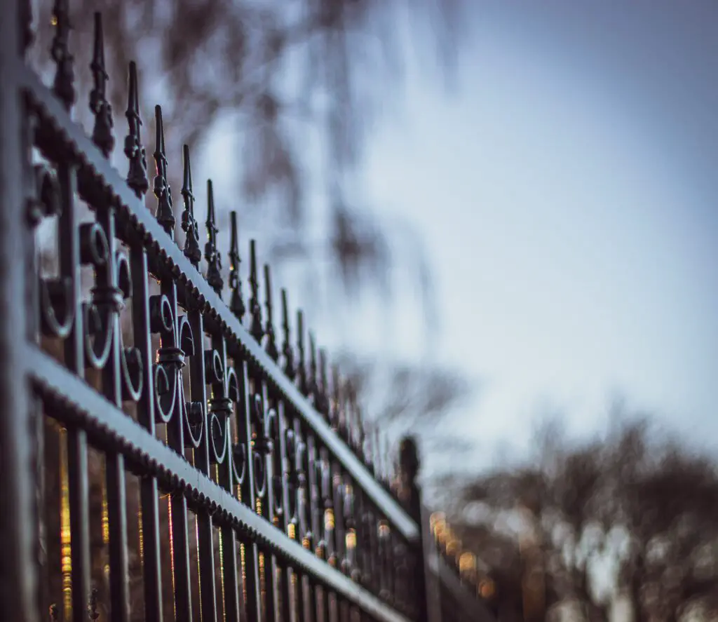 Le charme d'une clôture en fer forgé