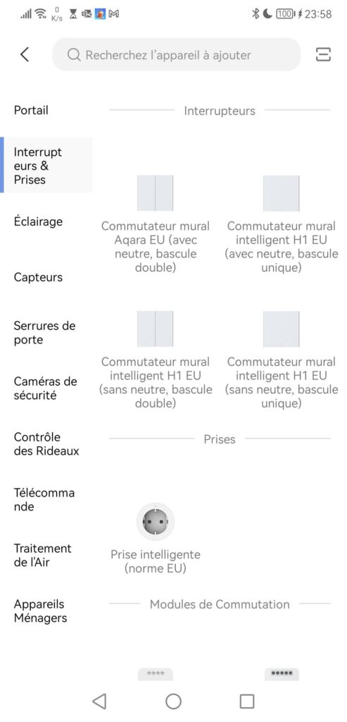 comment ajouter la prise connecter dans aqara home ?